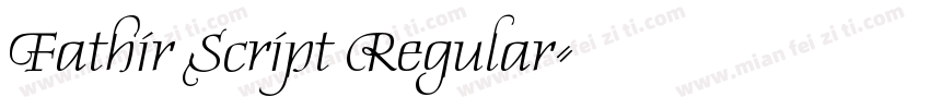 Fathir Script Regular字体转换